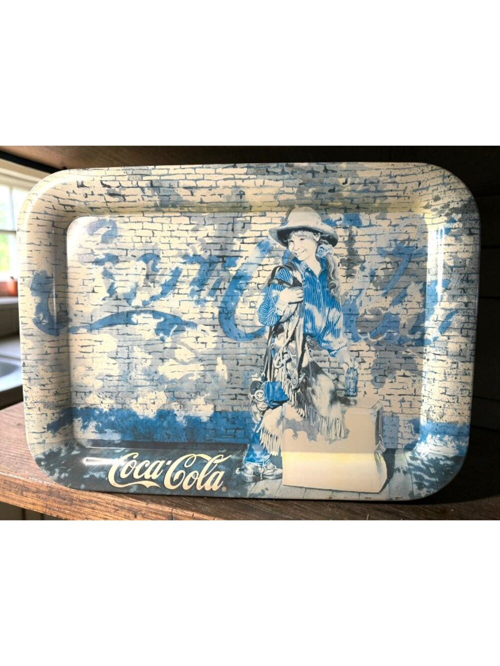 Coca-Cola Cooler Than Summer Metal Serving Tray Steve Johnson Art